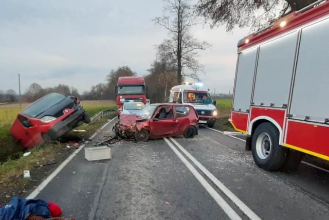 Wypadek na DK 44 w Przeciszowie