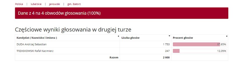 Wyniki II tury wyborów prezydenckich 2020. Tak głosowali mieszkańcy Janowa Lubelskiego i powiatu janowskiego