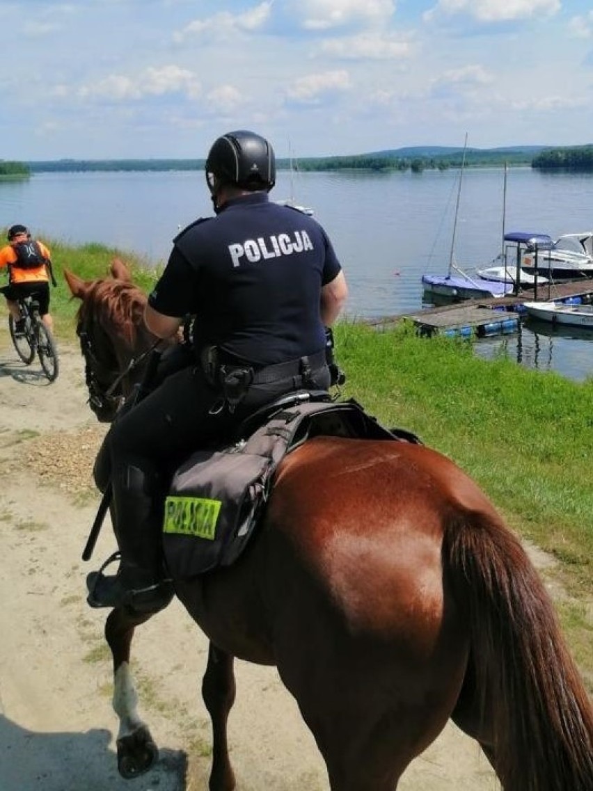 Pierwsze konne patrole pojawiły się nad jeziorem Pogoria IV,...
