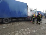 Pożar kabiny ciężarówki w Skarżysku. Strażacy ruszyli z pomocą [ZDJĘCIA]