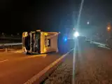 Wypadek w Łabiszynku. Ciężarówka przewróciła się na trasie S5