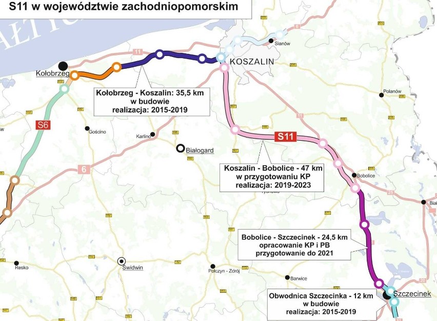 Więcej pieniędzy na budowę drogi S11 Koszalin – Bobolice