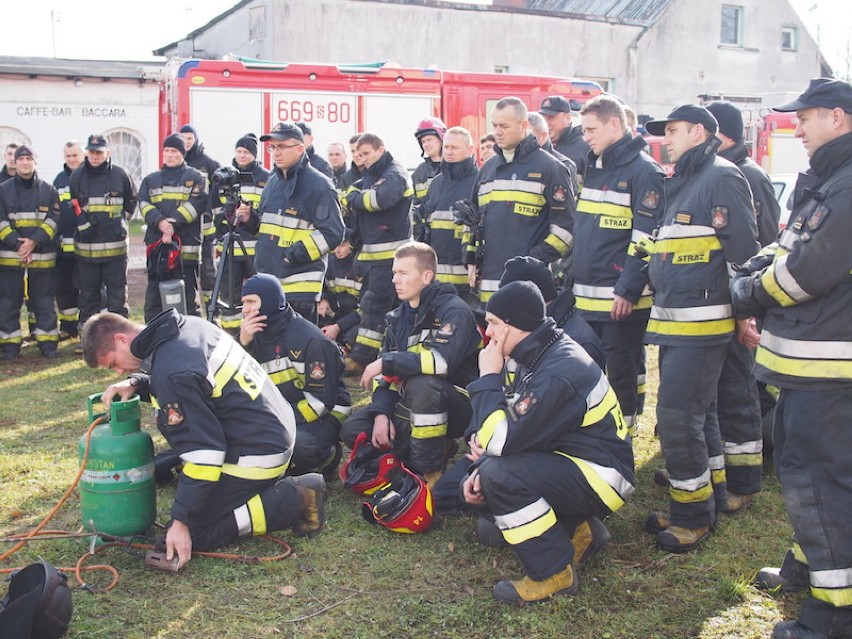 Strażacy z Wodzisławia Śl. ćwiczyli w Nieboczowach