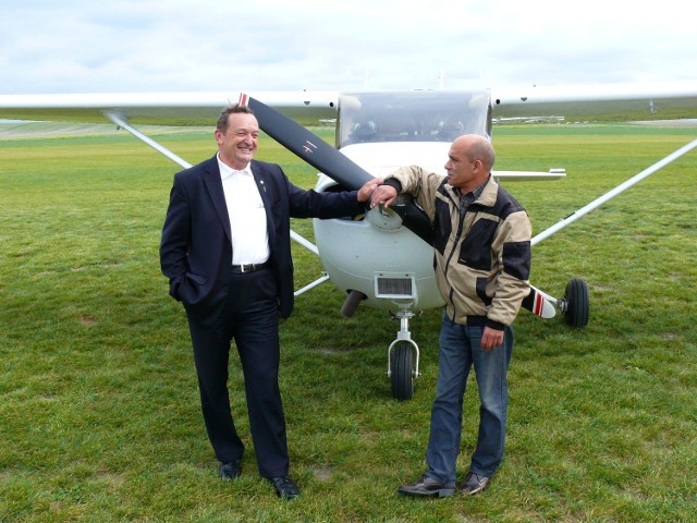 Prof. Józef Zając i Jacek Dziedzio, jeden z doświadczonych instruktorów.