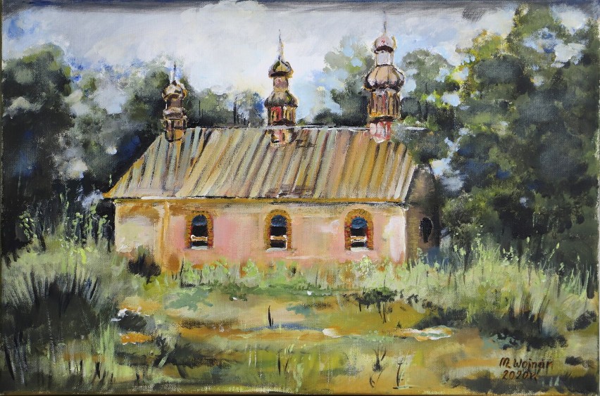 Małgorzata Wojnar, Cerkiew, 40x60 cm, akryl/płótno