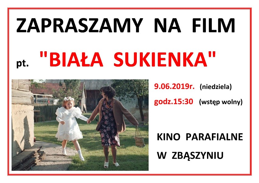 Kino Parafialne w domu katolickim, zaprasza na film "Biała sukienka" 