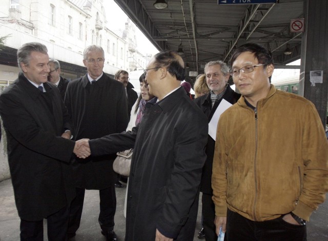 He Huawu, wiceminister i główny inżynier ministerstwa kolei Chin, przyjechał do Łodzi.