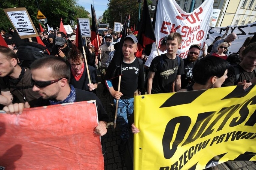 Manifestacja anarchistów w Poznaniu