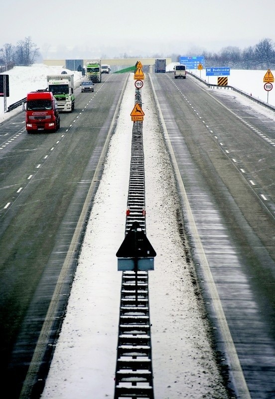 W środę autostrada pod Wrocławiem była odśnieżona i można nią było bezpiecznie jeździć