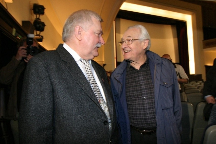 Lech Wałęsa i Andrzej Wajda