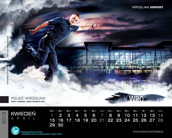 Wrocław: Celnicy i prezes lotniska gwiazdami kalendarza (ZOBACZ)