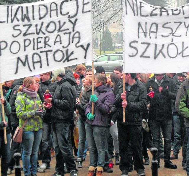 Tak uczniowie protestowali przeciwko likwidacji szkoły