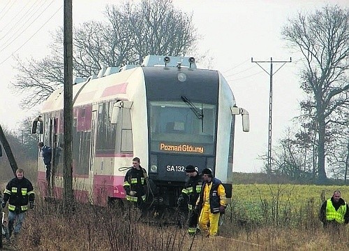 Na szczęście szynobus nie wjechał na betonową przeszkodę