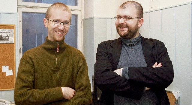 Od lewej: Tomasz Bagiński, twórca filmu "Katedra" oraz Jacek Dukaj, autor opowiadania, które posłużyło za tworzywo filmu