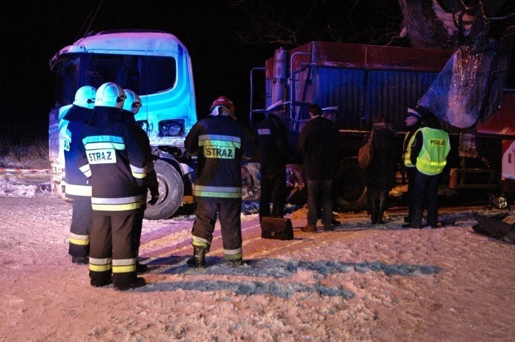 Gm. Choczewo: Szkolny autobus zderzył się z ciężarówką. Dwie uczennice zostały ranne