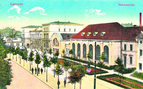 Oto pocztówka z budynkiem katowickiego dworca z 1910 roku