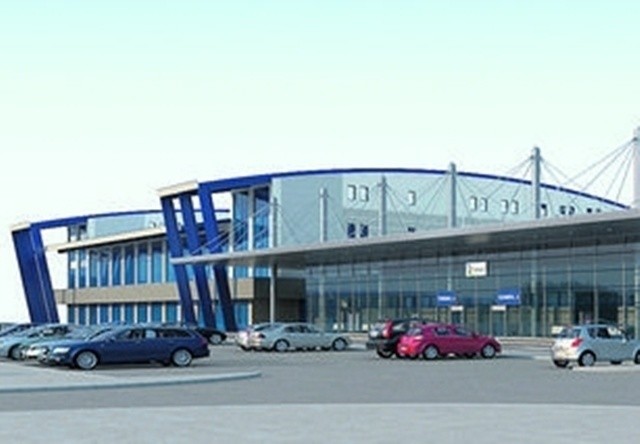 Wizualizacja terminala A w Pyrzowicach po przebudowie