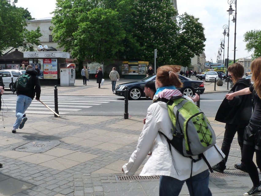 Uczestnikom happeningu nie udało się dogonić złodziei flagi