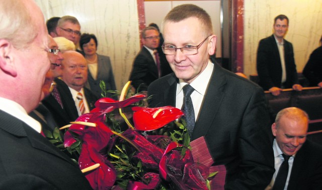 Nowy marszałek śląski Mirosław Sekuła przyjmuje pierwsze  gratulacje