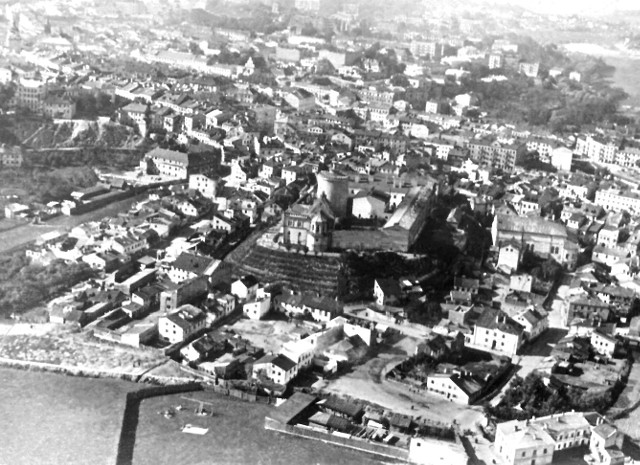 Panorama lotnicza dzielnicy żydowskiej, Lublin 1930 r.