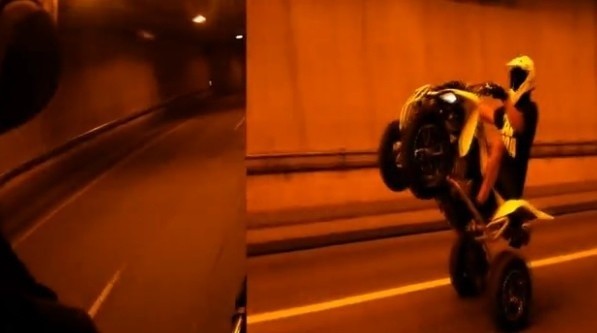 Szaleńczy wyścig motocykli i quadów w Katowicach [WIDEO]