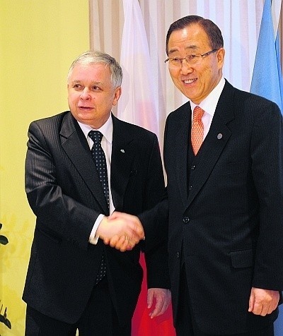 Lech Kaczyński i Ban Ki-Moon podkreślali konieczność solidarności w walce ze zmianami klimatycznymi