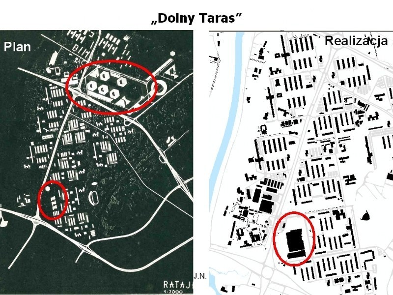 Plan i realizacja Dolnego Tarasu Rataj.