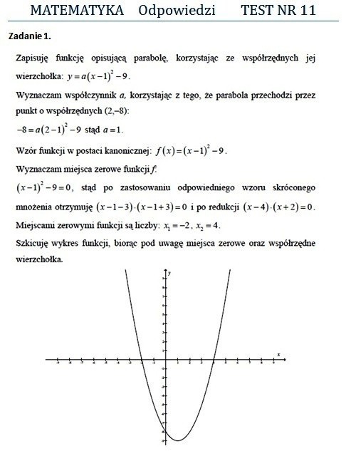 Matura 2012: Test z matematyki nr 11 - rozwiązania | Głos Wielkopolski