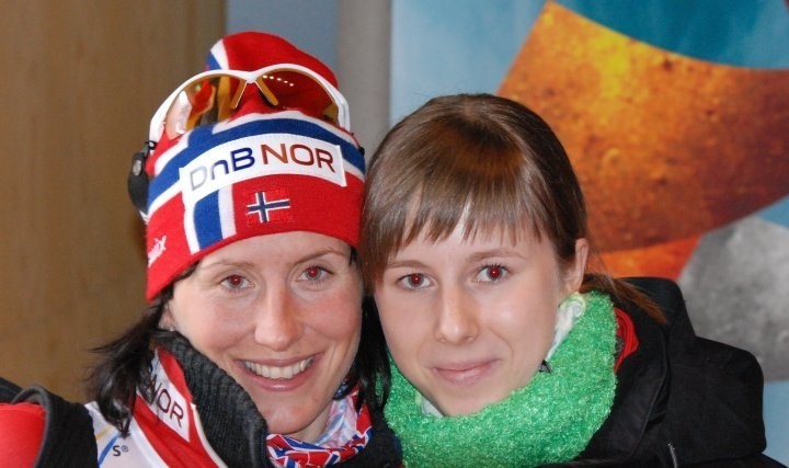 Małgorzata Piotrowicz z Marit Bjoergen