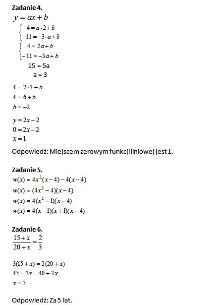 MATURA 2012: Testy z matematyki - rozwiązania