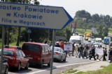 Blokada drogi krajowej nr 7 w Węgrzcach k. Krakowa [ZDJĘCIA]