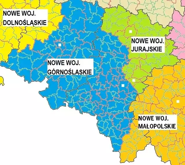 Tak nowy podział administracyjny widzi Andrzej Roczniok, lider Związku Ludności Narodowości Śląskiej