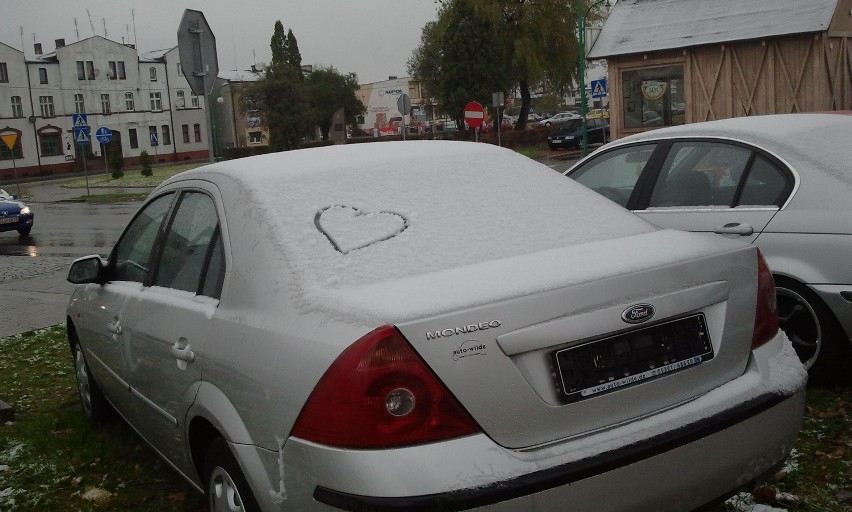 Po porannej śnieżycy w Herbach