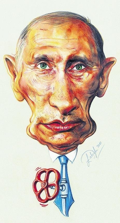 Karykatura Władymira Putina.