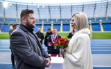 Pierwszy ślub w historii Stadionu Śląskiego! Paweł Fajdek i Sandra Cichocka powiedzieli sobie „tak" na głównej arenie