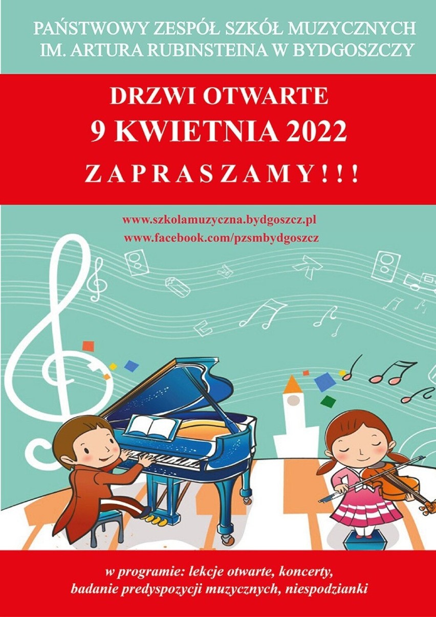 Koncerty, lekcje pokazowe, konsultacje - szkoła muzyczna w Bydgoszczy zaprasza kandydatów na drzwi otwarte. Trwa rekrutacja