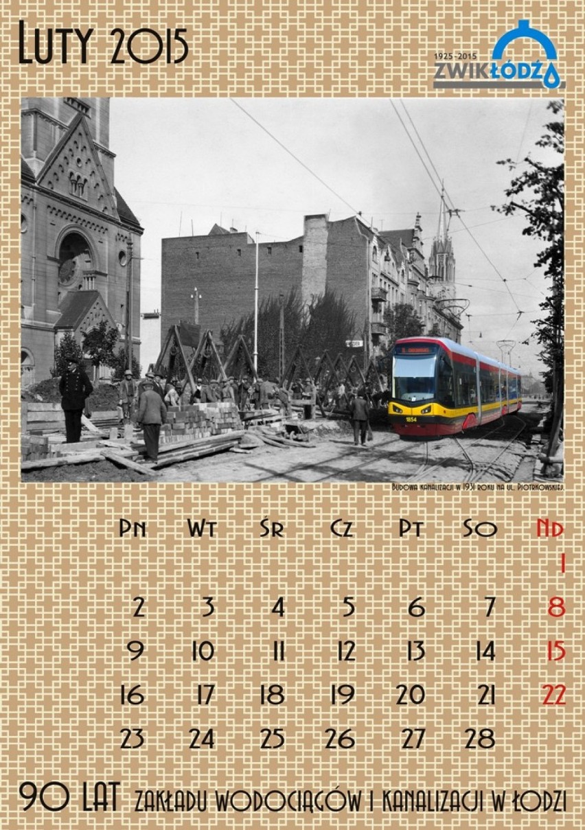 Kalendarz Łódzkich Wodociągów 2015.