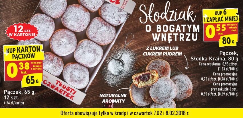 W biedronce do 8 lutego obowiązuje promocja "Pączek- Kup 6 i...