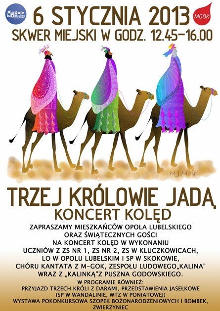 Koncert kolęd w Opolu Lubelskim - 6 stycznia, godz.12.45-16.00.