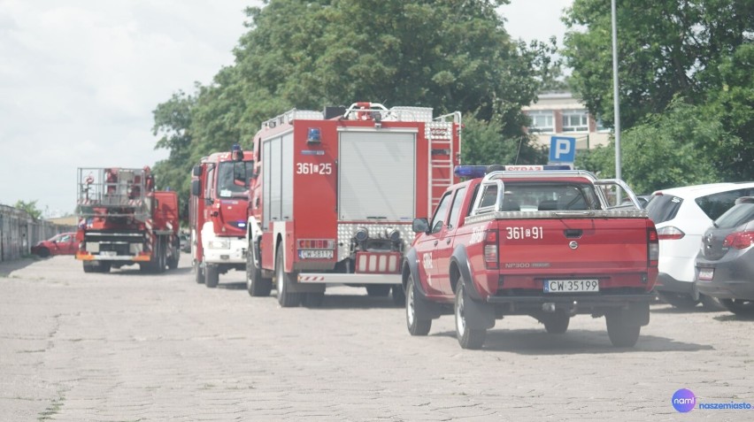 Akcja straży pożarnej na Toruńskiej we Włocławku