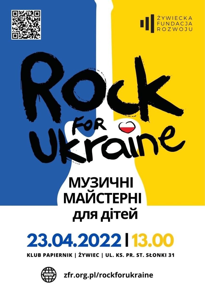 Rock for Ukraine w Żywcu. Brian Allan poprowadzi warsztaty muzyczne dla dzieci z Ukrainy