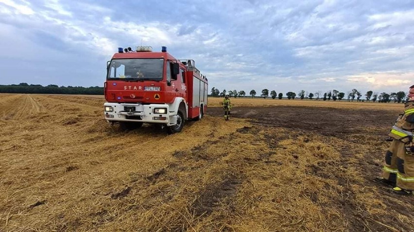 Z pożarem ścierniska w Fabianowie walczyli strażacy z 4 jednostek