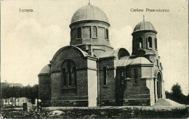 Cerkiew Prawosławna w Łęczycy, obecna ulica Szkolna, przed 1914 rokiem