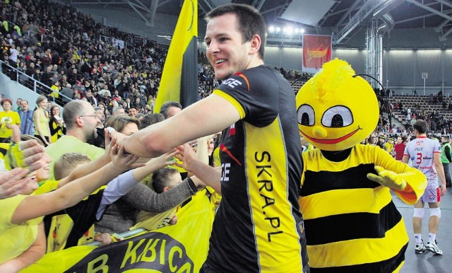 Tak Bartosz Kurek cieszył się w ubiegłym sezonie po zwycięstwie w Lidze Mistrzów nad Knack Roeselare