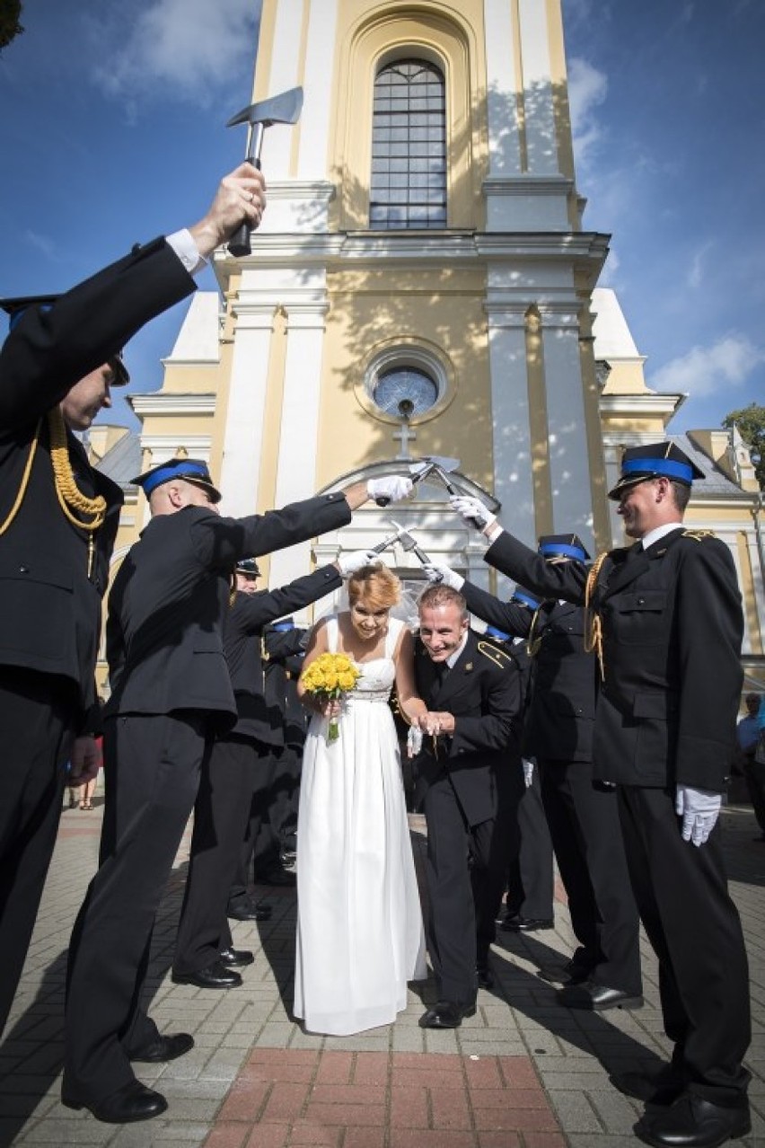 Strażacki ślub w Koninie