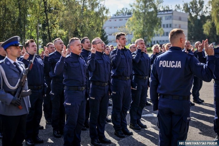 Podczas środowego ślubowanie na placu Oddziału Prewencji...