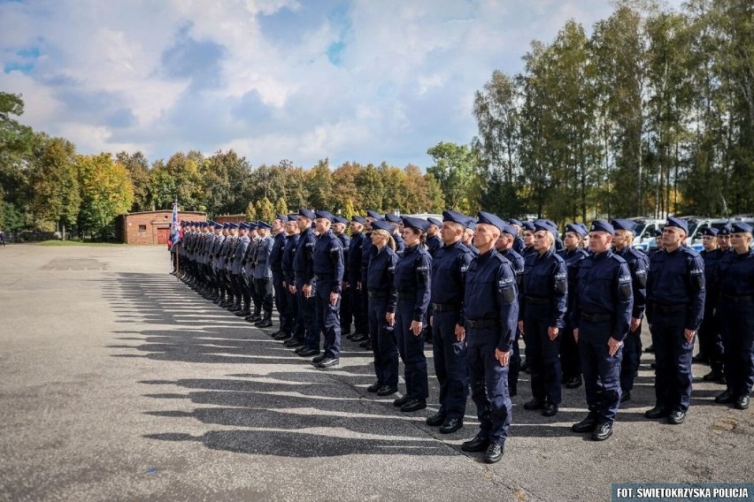 Podczas środowego ślubowanie na placu Oddziału Prewencji...