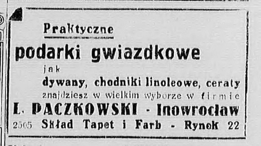  Inowrocław. Czas świąt Bożego Narodzenia w ogłoszeniach na łamach "Dziennika Kujawskiego" z 1936 r.