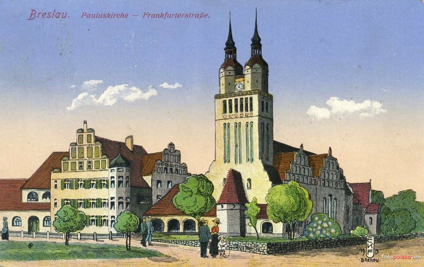 Ten kościół stał we Wrocławiu tylko 32 lata. Teraz jest tu przychodnia Dolmed. Zobacz archiwalne zdjęcia