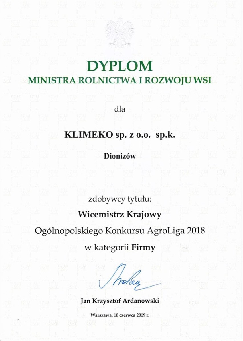 Klimeko z Dionizowa wicemistrzem krajowym AgroLigi 2018 [zdjęcia]